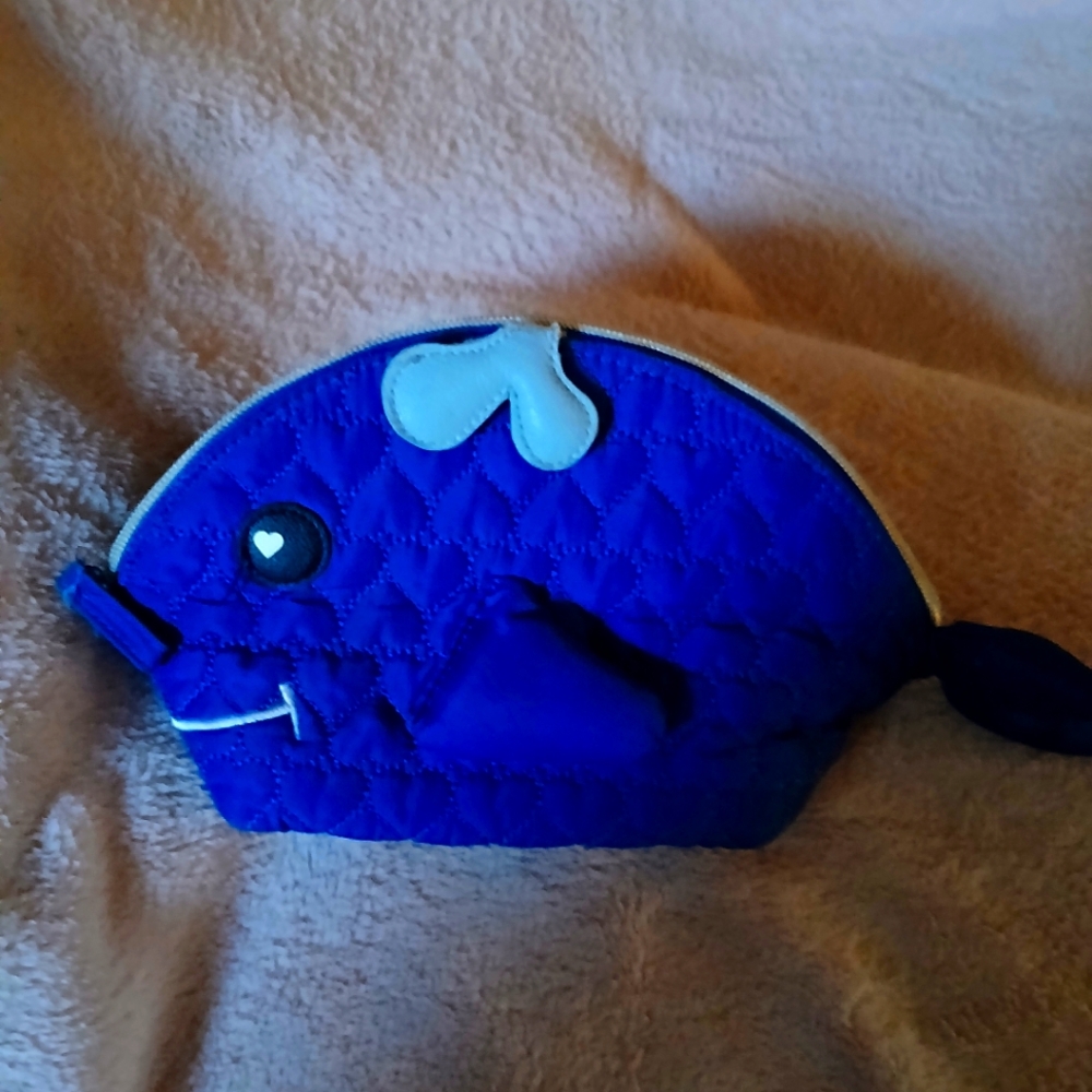 Betsey Johnson Blue Quilted Pouch